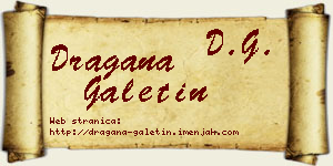 Dragana Galetin vizit kartica